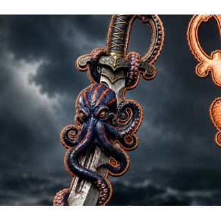 Neu ** 5 oz Kupfer-Copper Edition - Der OCTOPUS-PIRATENSÄBEL des Piratenkapitäns - Piraten der Karibik - Color High relief - Vorverkauf / Presale!