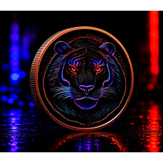 LETZTER** 5 oz Kupfer/Copper Edirion - Der  Majestätische TIGER - UV - Effekt - COLOR HIGH RELIEF Color - Vorverkauf presale
