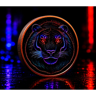 Neu** 5 oz Kupfer/Copper Edirion - Der  Majestätische TIGER - UV - Effekt - COLOR HIGH RELIEF Color - Vorverkauf presale