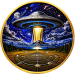 Neu** 1 oz Kupferedition BU - Die ALIEN BEGEGNUNG / COSMIC ENCOUTER - Coin Card - Copper Color - VORVERKAUF PRESALE 08