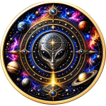 Neu** 1 oz Kupferedition BU - Die ALIEN BEGEGNUNG / COSMIC ENCOUTER - Coin Card - Copper Color - VORVERKAUF PRESALE 08