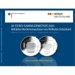 Deutschland 20 Euro 2023 Proof - 400 Jahre Rechenmaschine von Schickard