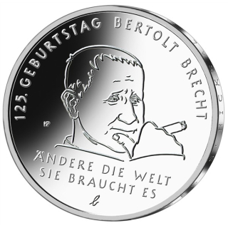 Deutschland 20 Euro 2023 Proof - 125. Geburtstag Bertolt Brecht