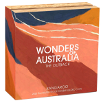 5 oz Australien 2026 Proof - KÄNGURUS im OUTBACK / Kangaroos - High Relief Silber Rosegold 8 AU$