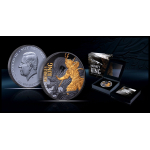 1 oz Niue 2026 Black Proof Gilded - MONKEY KING / Der AFFENKÖNIG & Der Drache - Die Legende des Sun Wukong - Silber 1 $