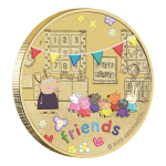 3 x13,5 g Bimetall Tuvalu 2026 Color Gilded Proof - Peppa Pig Friends  - 3 x1 $