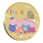 3 x13,5 g Bimetall Tuvalu 2026 Color Gilded Proof - Peppa Pig Friends  - 3 x1 $