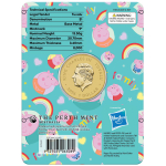 13,5 g Bimetall Tuvalu 2026 Color Gilded Proof - Peppa Pig Family in Coincard 1 $
