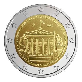 2 Euro Griechenland 2026 100. Jahrestag der Gründung der Akademie von Athen BU