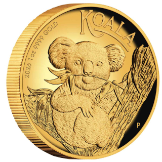 1 oz Gold Australien 2026 Proof - KOALA - High Relief -100 AUD
