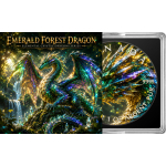 1 oz Kanada 2026 Ruthenium - SMARAGD WALDDRACHE / EMERALD FOREST DRAGON - Silber Ruthenium Color - Vorverkauf Presale