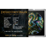 1 oz Kanada 2026 Ruthenium - SMARAGD WALDDRACHE / EMERALD FOREST DRAGON - Silber Ruthenium Color - Vorverkauf Presale