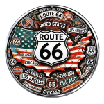 NEU ** 27 g Bimetall Color Proof - 100 Jahre ROUTE 66 - Americas Mother Road  - Motiv 3