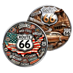 NEU ** 27 g Bimetall Color Proof - 100 Jahre ROUTE 66 - Americas Mother Road  - Motiv 3