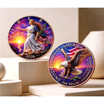 NEU** 1 oz Kupfer Edition COLOR - American EAGLE & LIBERTY - USA Nationale Wahrzeichen & Symbole - Keine Währung !