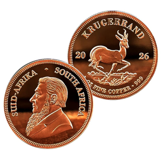 ab Lager** 1 oz Kupfer-Copper Edition - SPRINGBOCK - Kupfer-Nachprägung Südafrika - Keine Währung