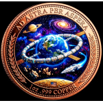 ab Lager** 1 oz Kupfer-Copper Edition - ASTRONAUT - Eroberung des Weltraums  - AD ASTRA PER ASPERA„Durch Mühsal gelangt man zu den Sternen“