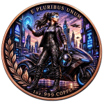 NEU** 1 oz Kupfer-Copper Edition - CYBERPUNK GIRL mit...