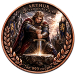 NEU** 1 oz Kupfer-Copper Edition - KÖNIG ARTHUR - Ritter der Tafelrunde