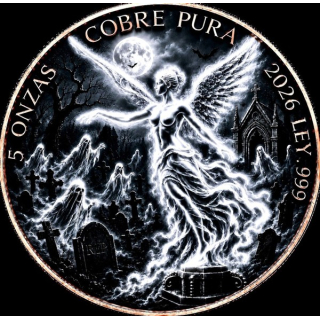 aufgrund hoher Nachfrage ** 5 oz Kupfer-Copper Edition - GHOSTLY LIBERTAD / Der Geist der Siegegsgöttin - Kupfer Color High relief - Vorverkauf / Presale!