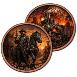 ab Lager** 1 oz Kupfer-Copper Edition - COWBOY & DAMPFLOK - Wilder Westen im STEAMPUNK DESIGN - The Future is Now - Science Fiction  serie