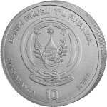 1/12 oz Ruanda 2027 BU - LUNAR OUNCE - JAHR der ZIEGE -...