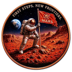 ab Lager** 1 oz Kupfer Edition - ASTRONAUT auf dem MARS /...
