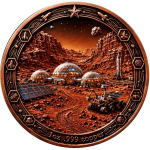 ab Lager** 1 oz Kupfer Edition - ASTRONAUT auf dem MARS / MarsMission - Mission to Mars - Eroberung des Weltraums  - Copper - AD ASTRA PER ASPERA„Durch Mühsal gelangt man zu den Sternen“
