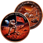 ab Lager** 1 oz Kupfer Edition - ASTRONAUT auf dem MARS / MarsMission - Mission to Mars - Eroberung des Weltraums  - Copper - AD ASTRA PER ASPERA„Durch Mühsal gelangt man zu den Sternen“