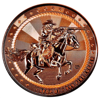 ab Lager* 1 oz ADVP Kupfer Copper USA 2026 - COWBOY mit Gewehr auf dem Pferd / RIFLEMAN - Der Wilde Westen Freiheit Unabhängigkeit & Mut - High Relief - Scottsdale Mint