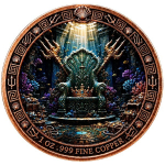 ab Lager** 1 oz Kupfer - ATLANTIS - Die Versunkene Stadt / Königreich - Mythen & Legenden serie - Edition - Copper Color High Relief