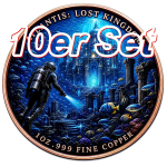 NEU** 10 x 1 oz *SET* Kupfer - ATLANTIS - Die Versunkene...