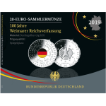 Deutschland 20 Euro 2019 Proof - 100 Jahre Weimarer Reichsverfassung