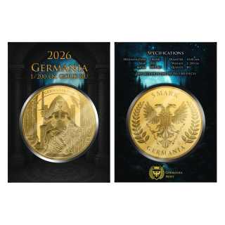 1/200 oz Gold - LADY GERMANIA 2026 - Coin Card - Germania Mint