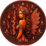 Neu* 5 oz Kupfer-TOP-Edition - Göttliche ELFEN in FEUER & EIS  / Fire & Ice Fairy - Serie Fantasy & Märchen - Kupfer Color Ultra High relief - Vorverkauf / Presale