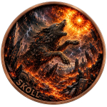 6 x 1 oz *SET* Kupferedition - Nordische Biester der Wikinger / Nordic Beasts - Fafnir Gullinbursti Sleipnir Skoell etc - Mythen & Legenden - Copper Color - VORVERKAUF PRESALE