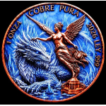 Letztes Set* 10 x 1 oz *SET* Kupfer-Copper Edition - Der EISDRACHE & LIBERTAD /  Die Siegegsgöttin aus Mexiko - Die aus der Kälte kamen - Kupfer Color High relief - Vorverkauf / Presale