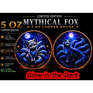 Neu* 5 oz Kupfer-Premium-Edition UV-Effekt - Mythical FOX / Die Legende des  Neunschwänzigen Fuchses - nur 2 x - Copper-Color High relief - Vorverkauf / Presale