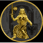 1 oz Germania 2026 Ruthemium - LADY GERMANIA auf dem THRON - WORLD MONEY FAIR EDITION USA/Pittsburgh - Silber Ruthenium GelbGold - Germania Mint