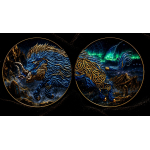 Sonderedition-Auflage 75 ** 2 x 1 oz Germania Beasts 2025 Color Gilded - GULLINBURSTI  Das Goldene Wildschwein des Gottes FREYR - Silber Infinty-Premium-Doppelkapsel - Germania Beasts