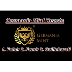 Sonderedition-Auflage 75 ** 2 x 1 oz Germania Beasts 2025 Color Gilded - GULLINBURSTI  Das Goldene Wildschwein des Gottes FREYR - Silber Infinty-Premium-Doppelkapsel - Germania Beasts