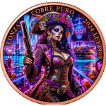 Neu ** 1 oz Kupfer-Copper Edition - CATRINA Piratenstyle...