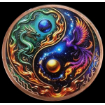 Neu ** 10 oz ADVP Kupfer-Edition - DRACHE vs PHOENIX - Episches Battle - YIN YANG SPIRIT of Battle - Copper High relief - Vorverkauf / Presale!