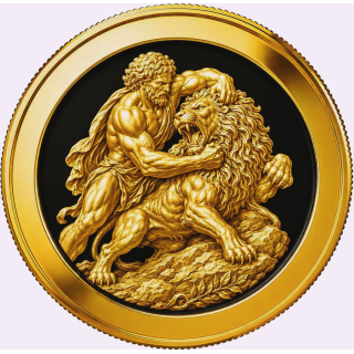 Neu* 5 oz ADVP Kupfer Edition 3-D Effekt - HERKULES vs NEMEISCHER LÖWE - Serie Die Zwölf Heldentaten des HERKULES / Startmotiv - Copper High relief - Vorverkauf / Presale