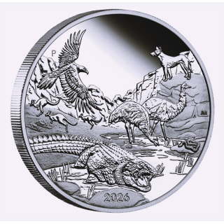 1 oz Australien 2026 Proof - Das OUTBACK / Wunder Australiens Wonders of Australia - Silber 1 $ - Perth Mint Numismatik