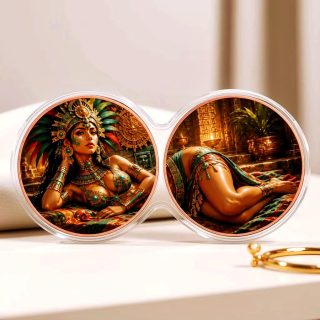NEU** 2 x 1 oz Kupfer Edition - PRINZESSIN der AZTEKEN / Aztekenreich - Princess of Aztec - Copper - Vorverkauf Presale