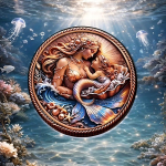 Neu* 1 oz Kupfer-Copper Edition - MEERJUNGFRAU & KIND - MERMAID  - Ocean Eternal Love - Kupfer Color High relief - Vorverkauf / Presale