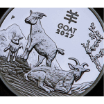 auf Lager 1 oz  Australien 2027 PROOF - Jahr der ZIEGE / Year of the GOAT - Lunar 3 Serie - 1 AU$ - Silberziege - nur wenige/only a few