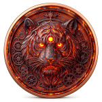 NEU** 2 x 1 oz Kupfer - LÖWE & TIGER - Steampunk Fire Edition - LION & TIGER - Copper Color Hig Relief - Vorverkauf/Presale