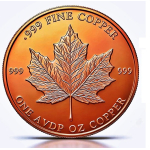 NEU** 1 oz ADVP Kupfer - MAPLE LEAF -...